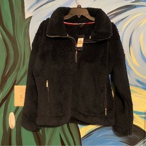 TOMMY HILFIGER FLEECE - SMALL NAVY BLUE POLYESTER